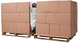 products being shipped on wooden pallets with dunnage shipping airbags