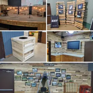 Camp Carl Decorates with Millwood Pallet Wood