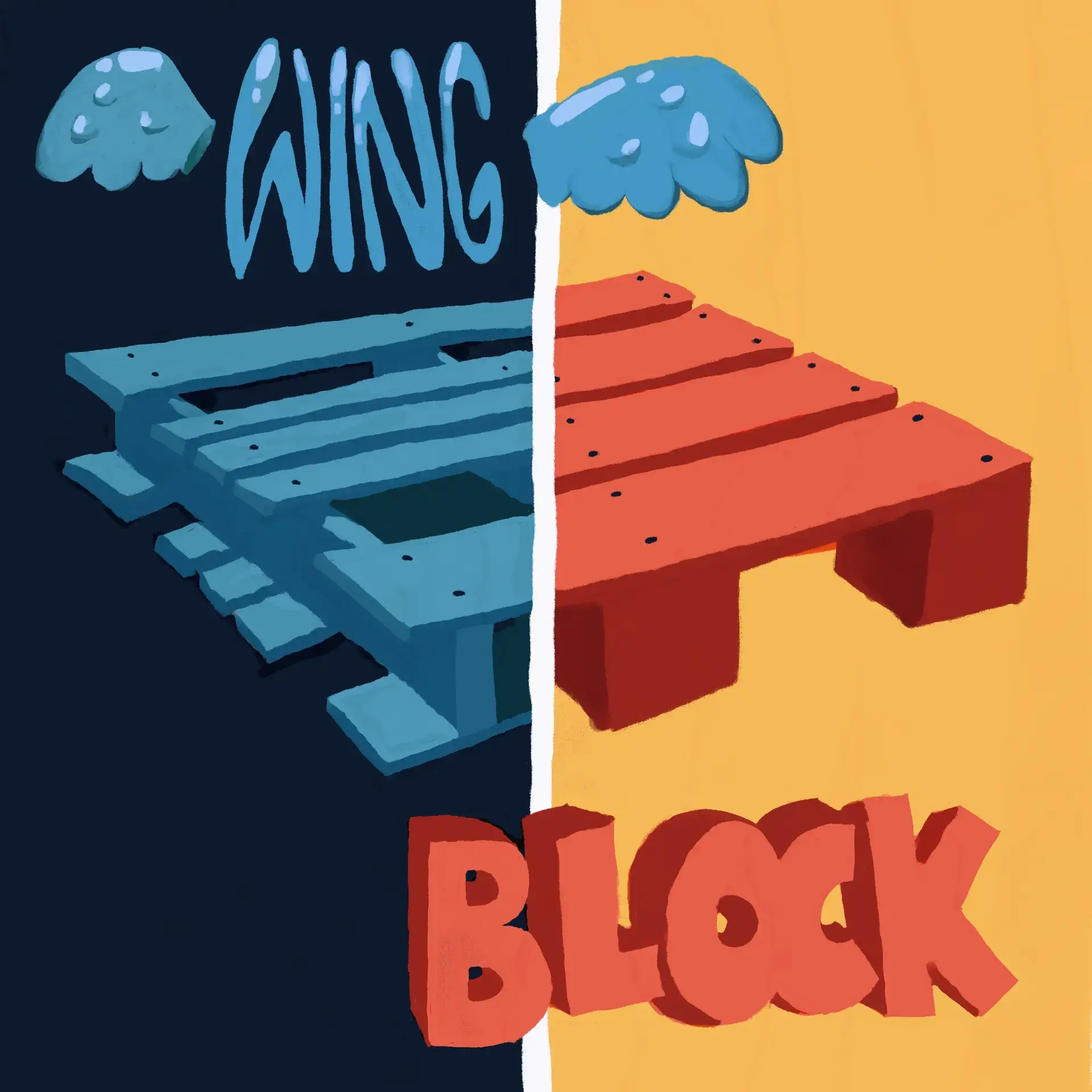 Five pallet types for packaging pupils