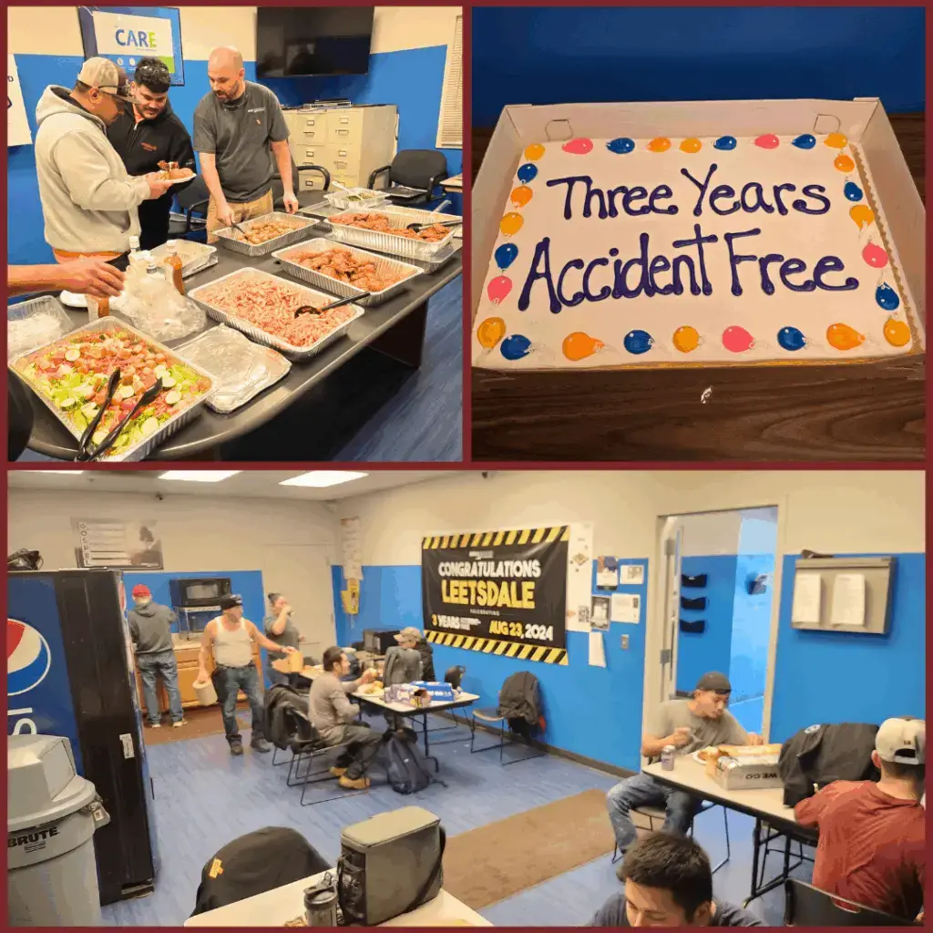 Leetsdale team celebrates three years accident free