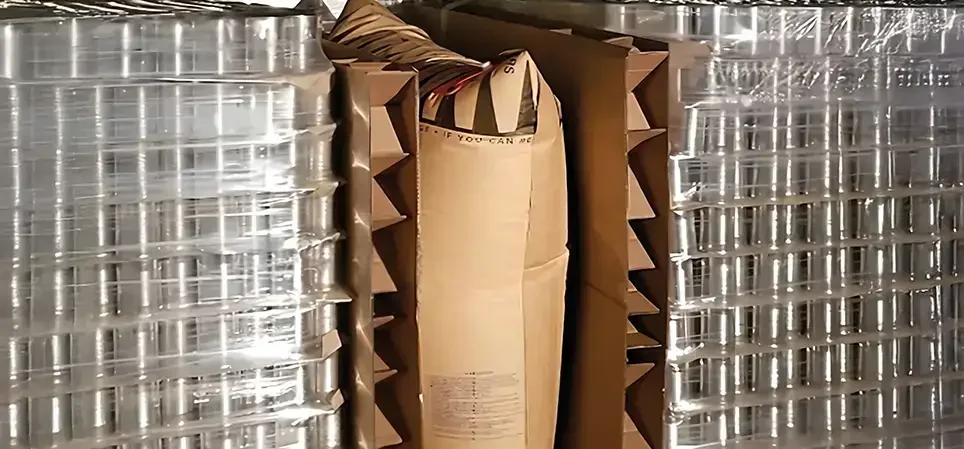 A Millwood Airbag separating and protecting a shipment of goods.