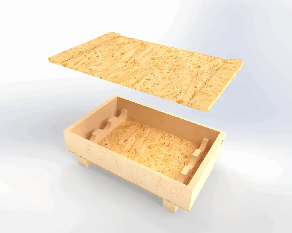 An image of a Roll Stock Crate with a well-lit background.