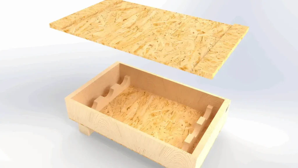 An image of a Roll Stock Crate with a well-lit background.