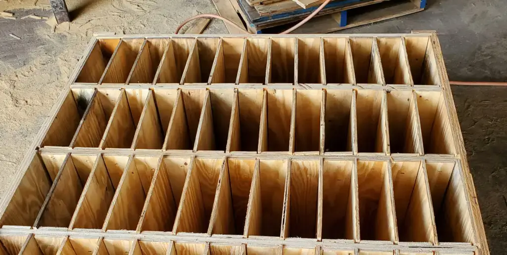 A Wooden Crate that Divides into honney-comb like sections