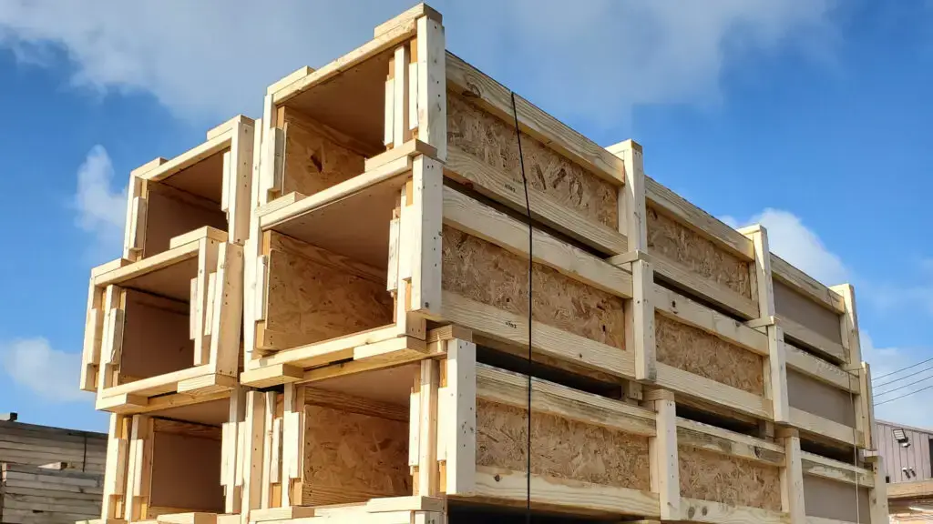 A Stack of Long, Hollow Crates