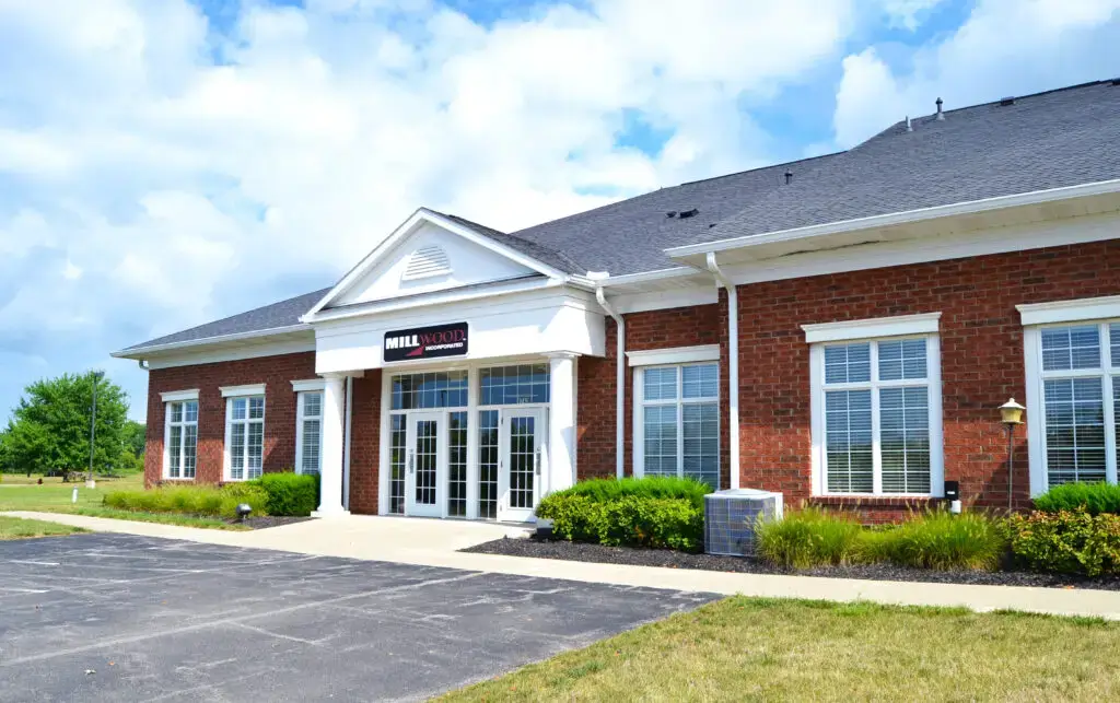 An exterior shot of Millwood's Sales Office location in Columbus Ohio