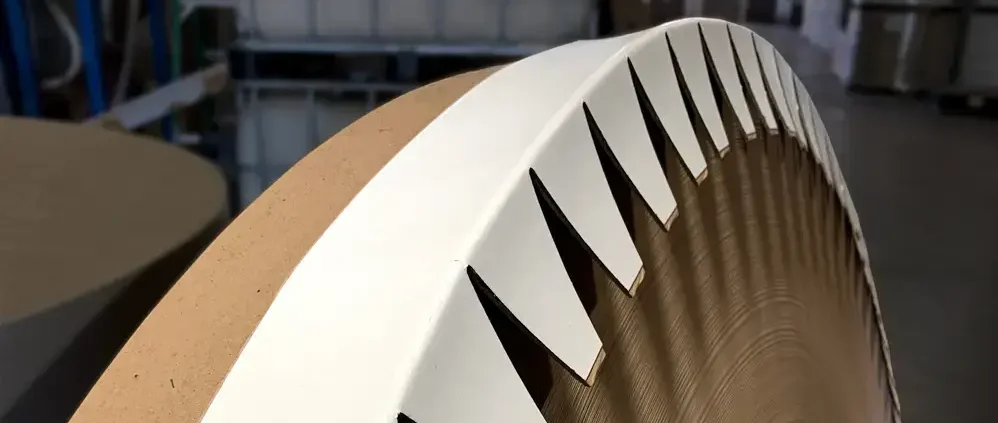 A Millwood Inc. Flex Defender on a large paper roll.