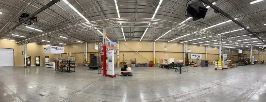 The Millwood Lab in a warehouse.