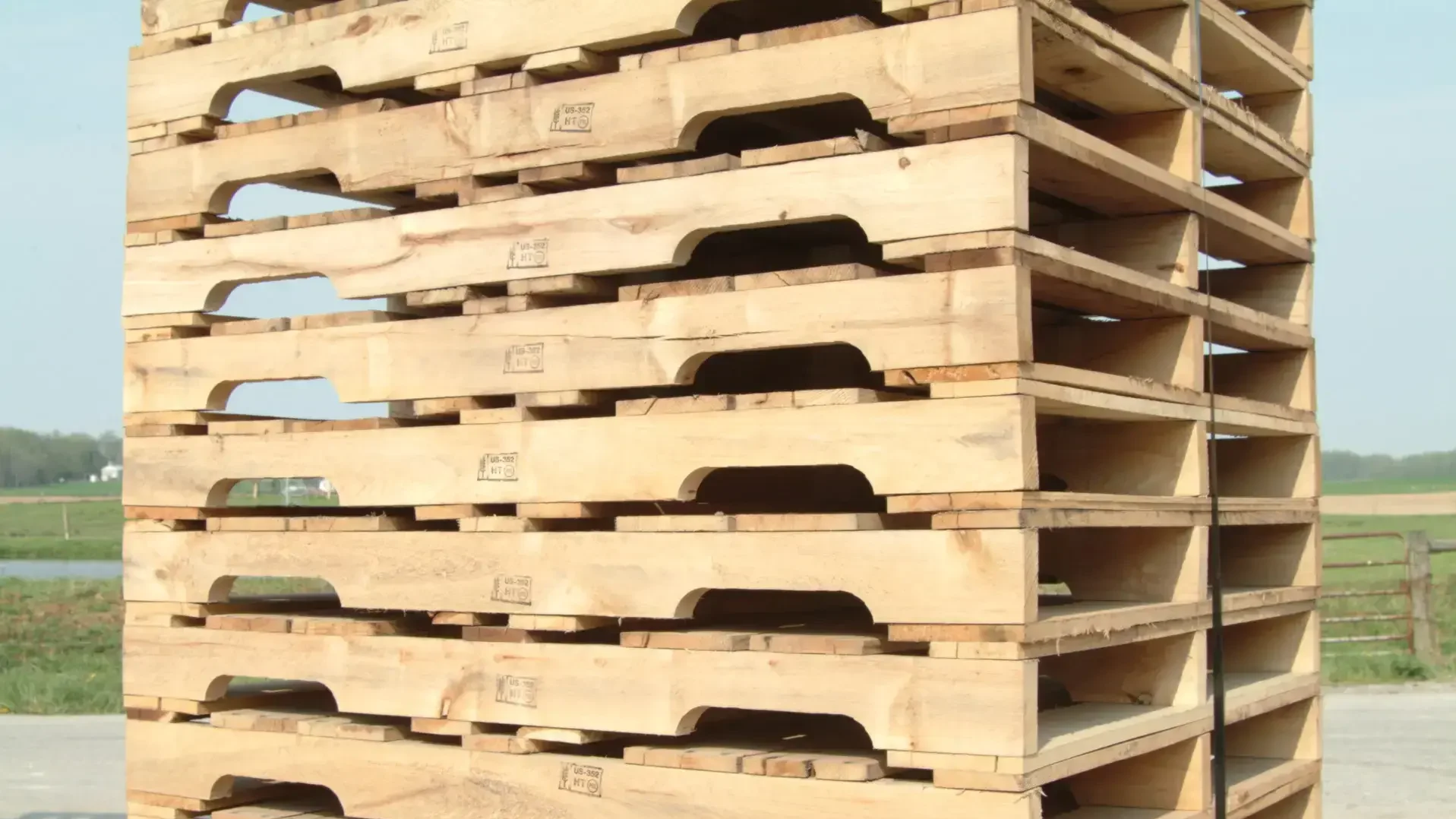 Stack of Stringer Pallets for Sale from Millwood Inc