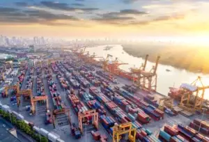 Shipping containers from many sources highlighting the power of strategic sourcing.